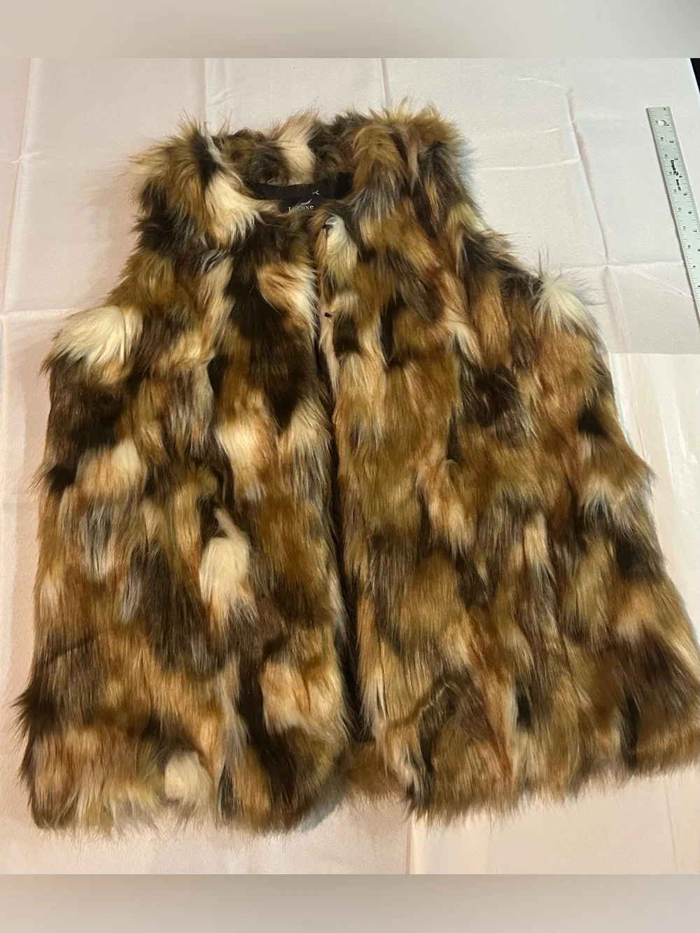 LE LUXE Faux Fur Vest $185